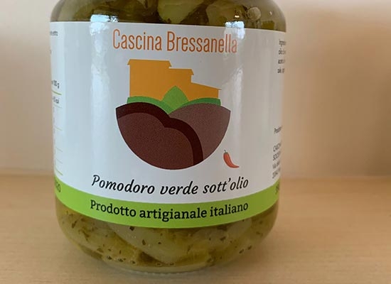 Pomodoro verde sotto olio
